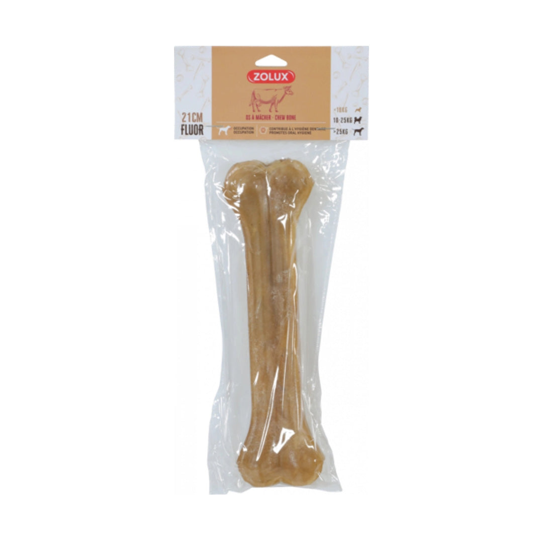 Zolux Fluorine Rawhide Bone Treat Pack of 1 (21cm)