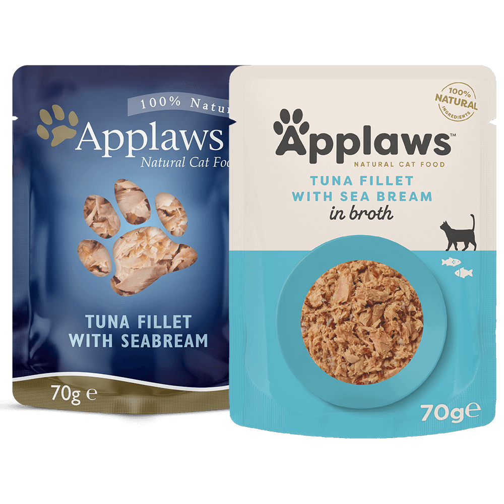 Applaws Cat Tuna Fillet with Sea Bream in Broth 70g Pouch