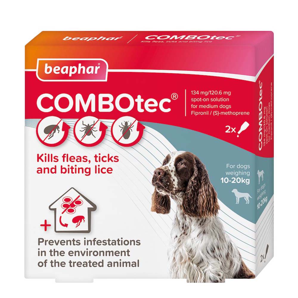 EXP 29NOV25 Beaphar COMBOtec Spot-On for Medium Dogs 2x134mg
