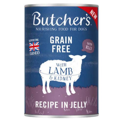 Butcher's Dog Grain & Gluten Free Lamb & Kidney Chunks in Jelly 400g