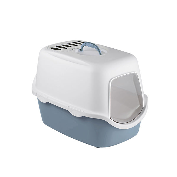 Stefanplast Cathy Air Filter Hooded Litter Box Blue 56x40x40cm