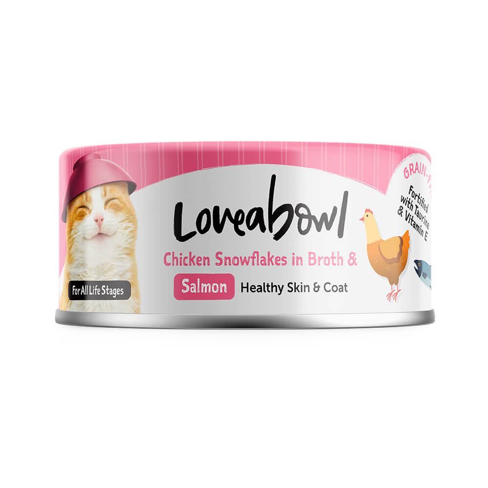 Loveabowl Cat Chicken & Salmon in Broth 70g