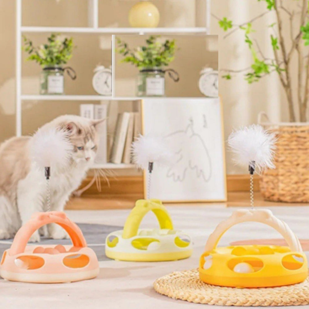 Feather and Spring Cat Toy