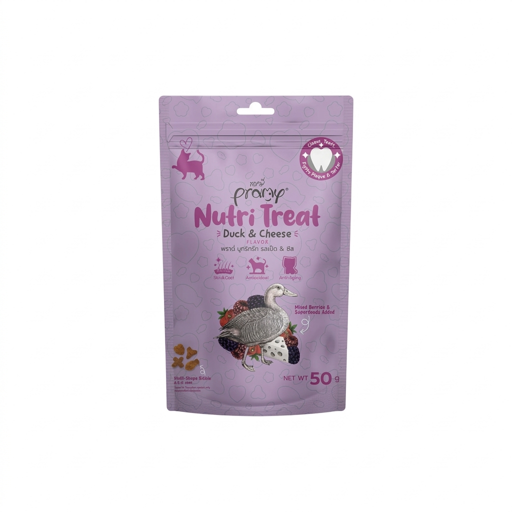 Pramy Cat Duck & Cheese Treat 50g