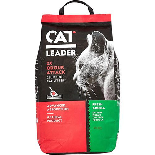 Geohellas Cat Leader Clumping Litter 2x Odour Attack Fresh Aroma 10kg