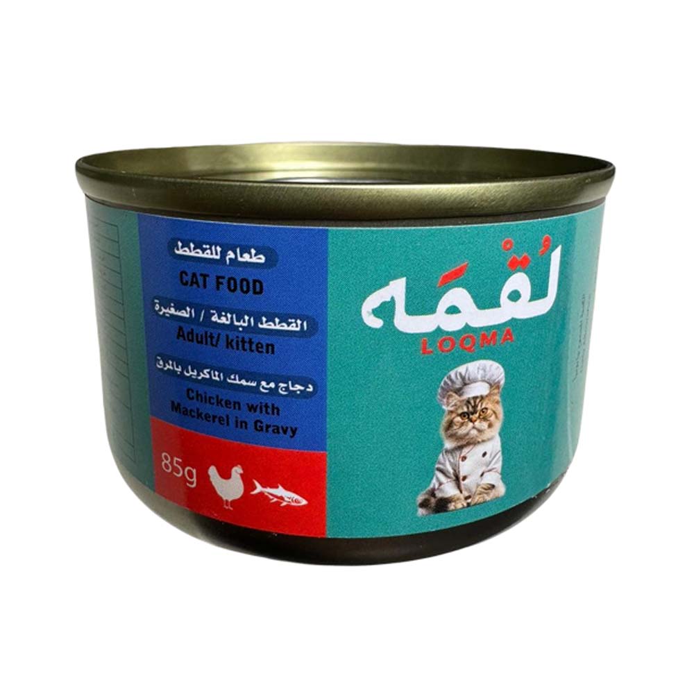 لقمة قطط دجاج مع الماكريل في المرق 85 جرام