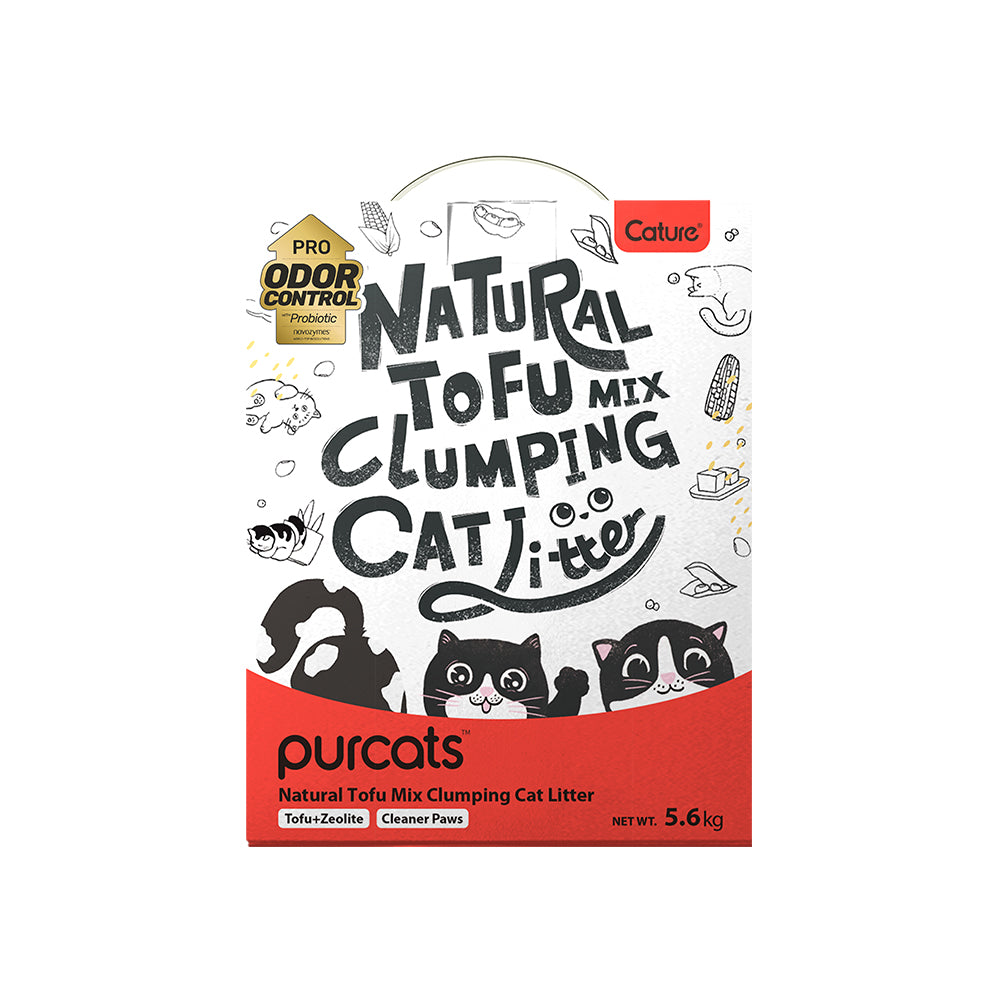 Cature Tofu Clumping Cat Litter Pellet & Zeolite 2.8kg