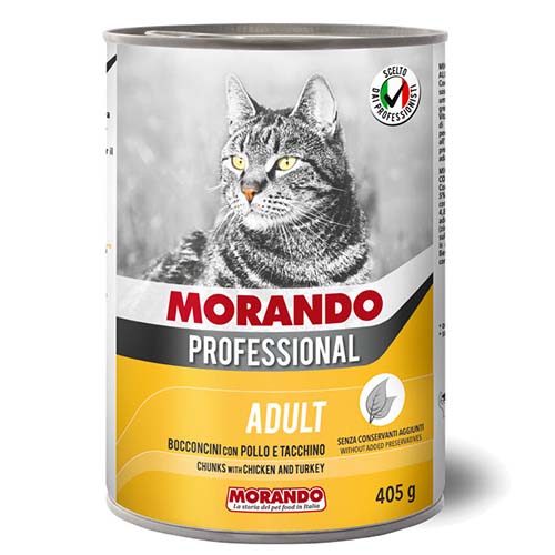 Morando Cat Chicken and Turkey Chunks 405g