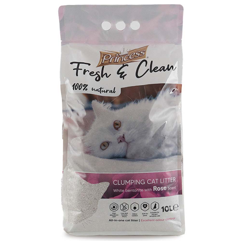 Princess Fresh&Clean Rose Clumping Cat Litter 10L