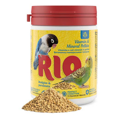 Rio Vitamin and Mineral Pellets for Budgies and Parakeets 120g