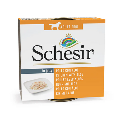 Schesir Dog Chicken & Aloe 150g Tin