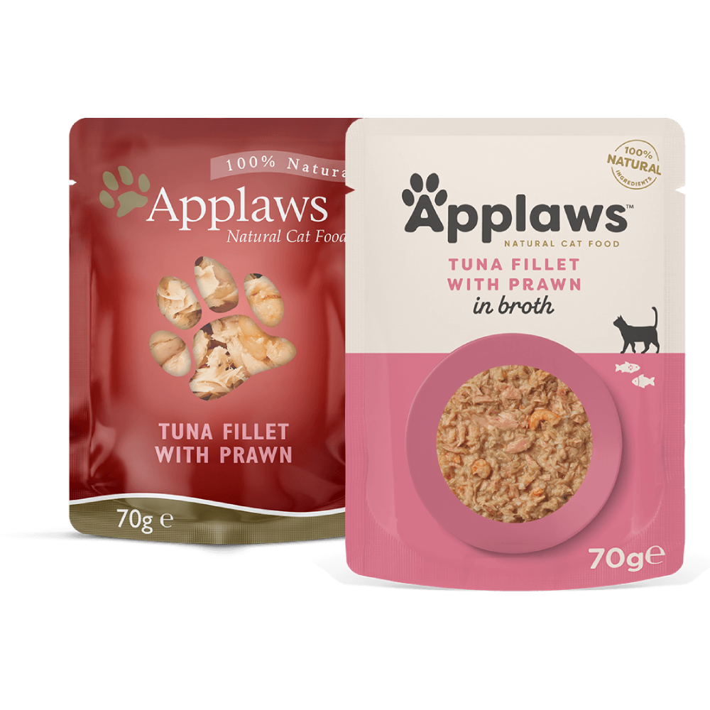 Applaws Cat Tuna Fillet with Prawn in Broth 70g Pouch