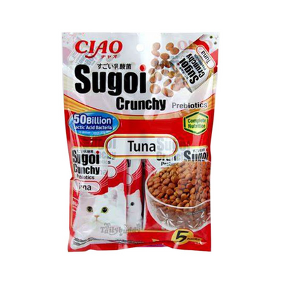 طعام القطط إينابا تشاو سوغوي تونة مقرمشة مع البريبايوتكس 5 × 22 جرام
