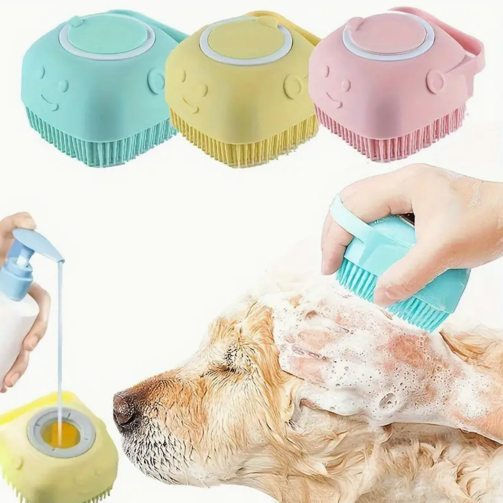 فرشاة تنظيف الحيوانات الأليفة المصنوعة من السيليكون