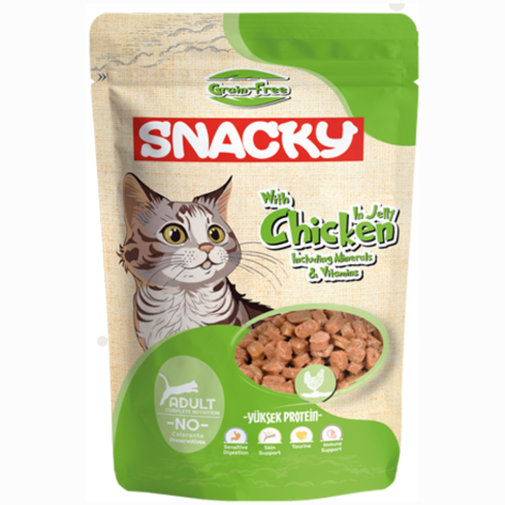 Snacky Cat Chicken Chunks in Jelly 85g