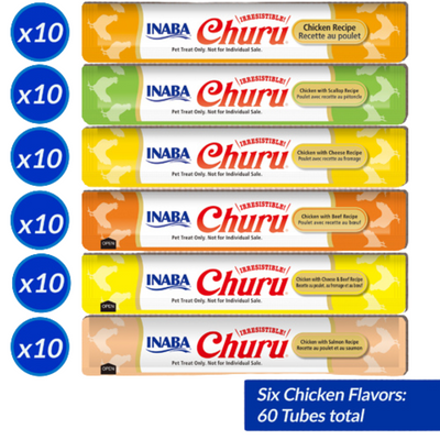 تشورو إينابا مكافأة للقطط تشكيلة دجاج 60 * 14 غرام