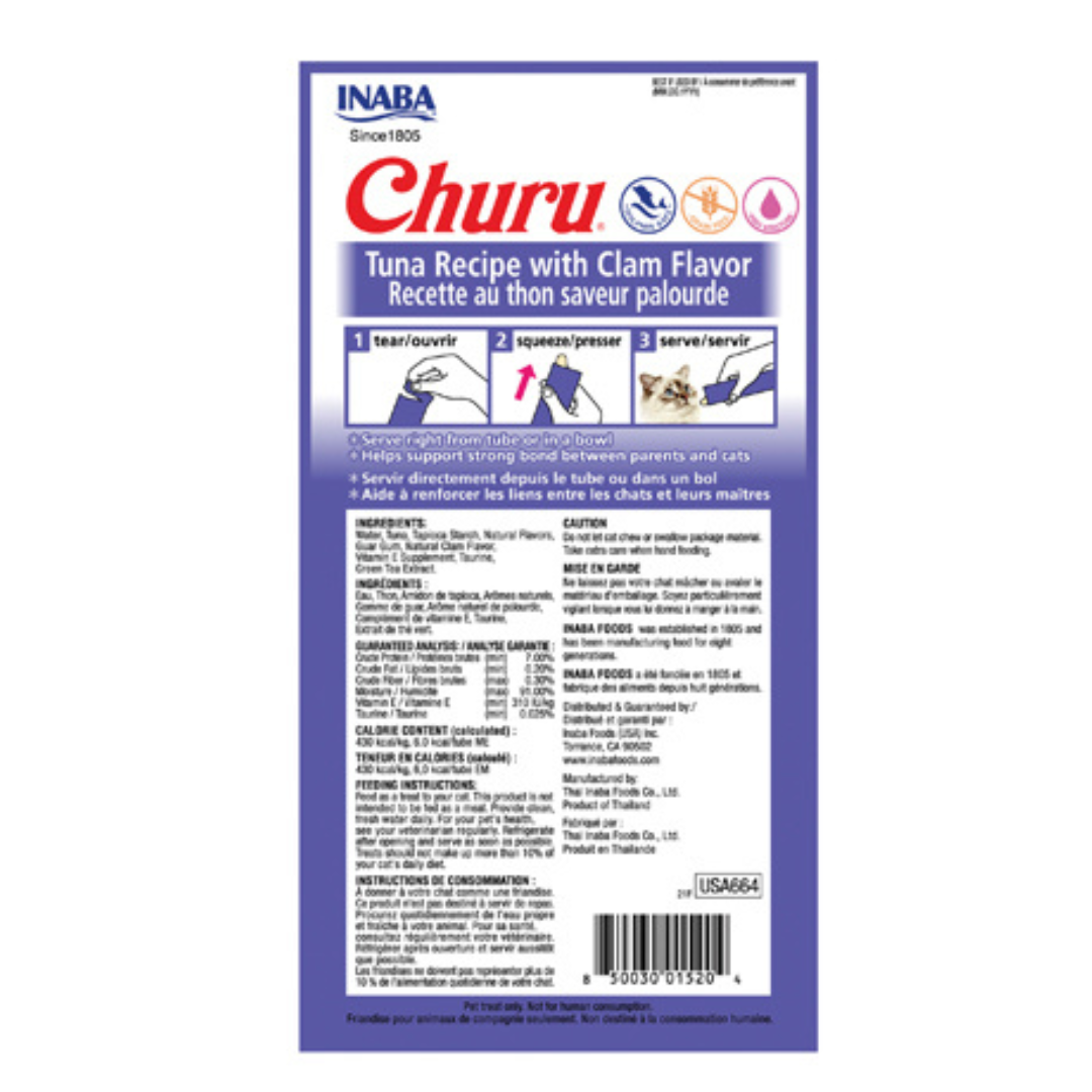 Churu Cat Tuna & Clam Puree 4 x 14g
