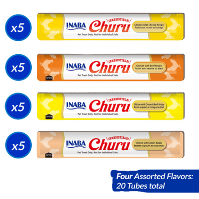 إينابا تشورو مكافأة للقطط تشكيلة دجاج ولحم 20 * 14 غرام