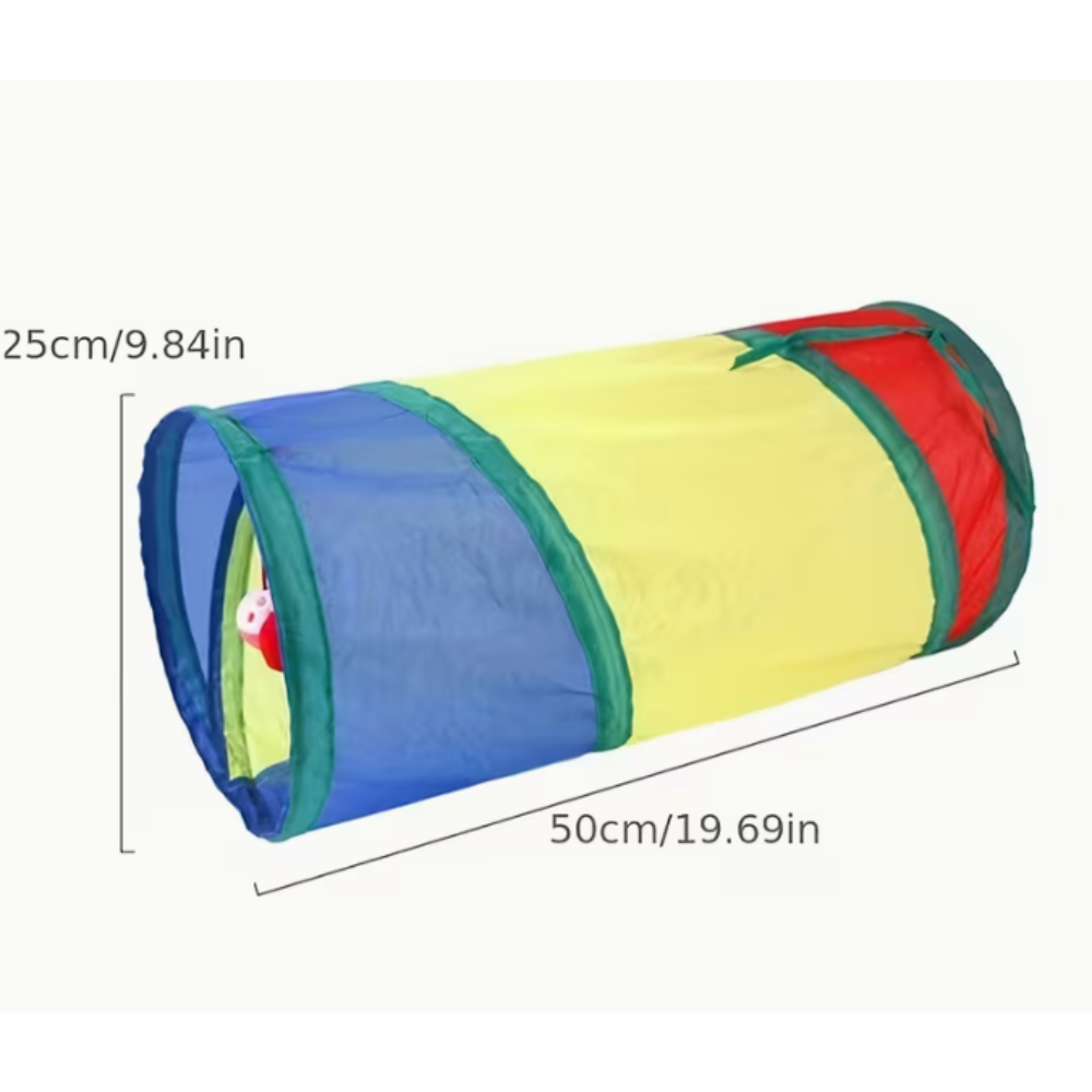 Nylon Cat Play Tunnel with Toys