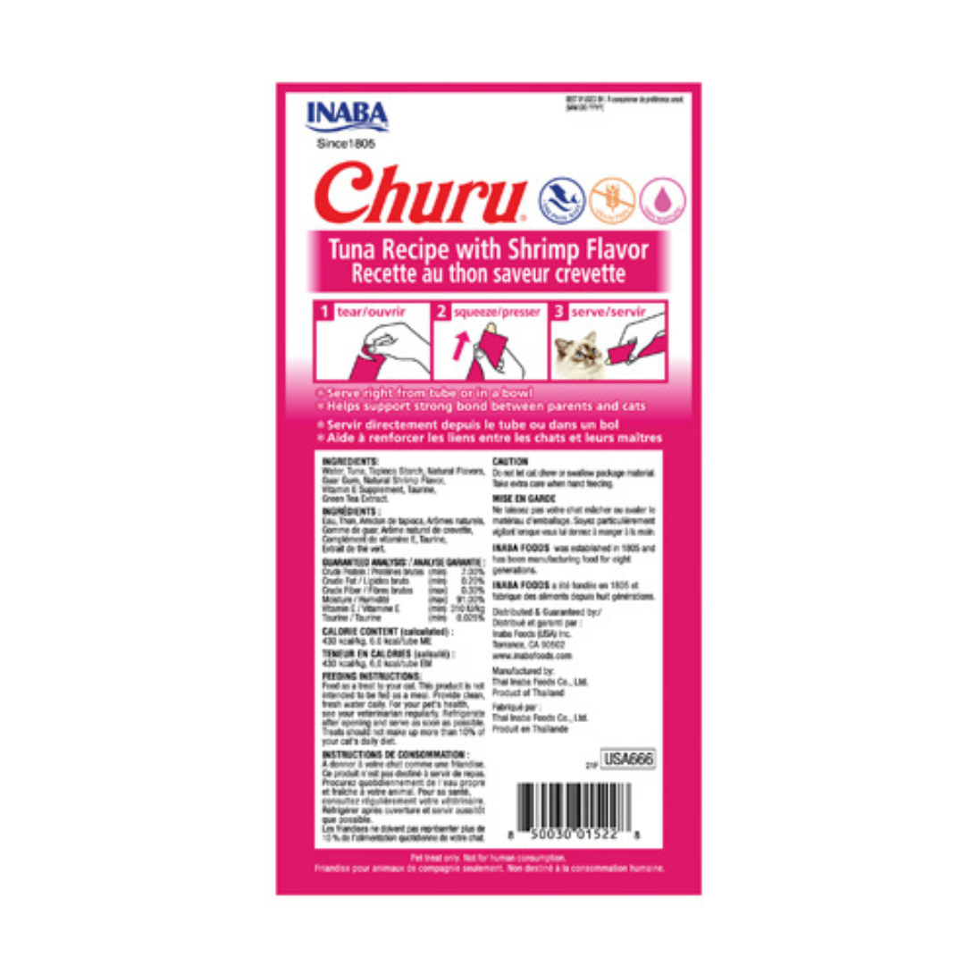 Churu Cat Tuna & Shrimp Puree 4 x 14g