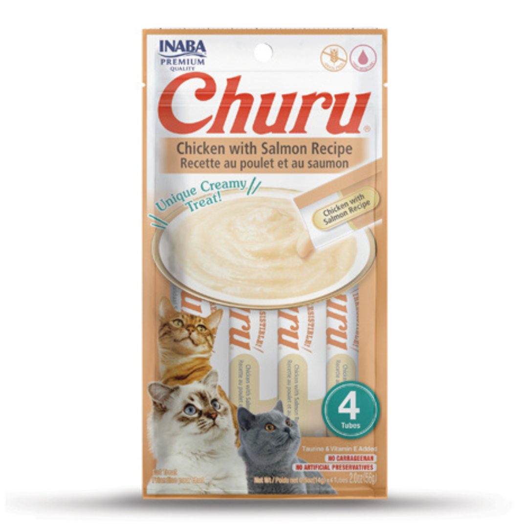 Churu Cat Chicken & Salmon Puree 4 x 14g