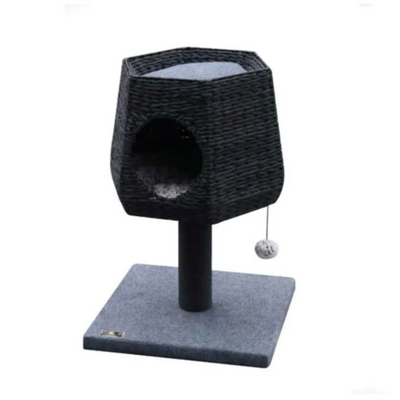 شجرة قطط فيلين جو، 2 سرير، كهف دافئ، رمادي