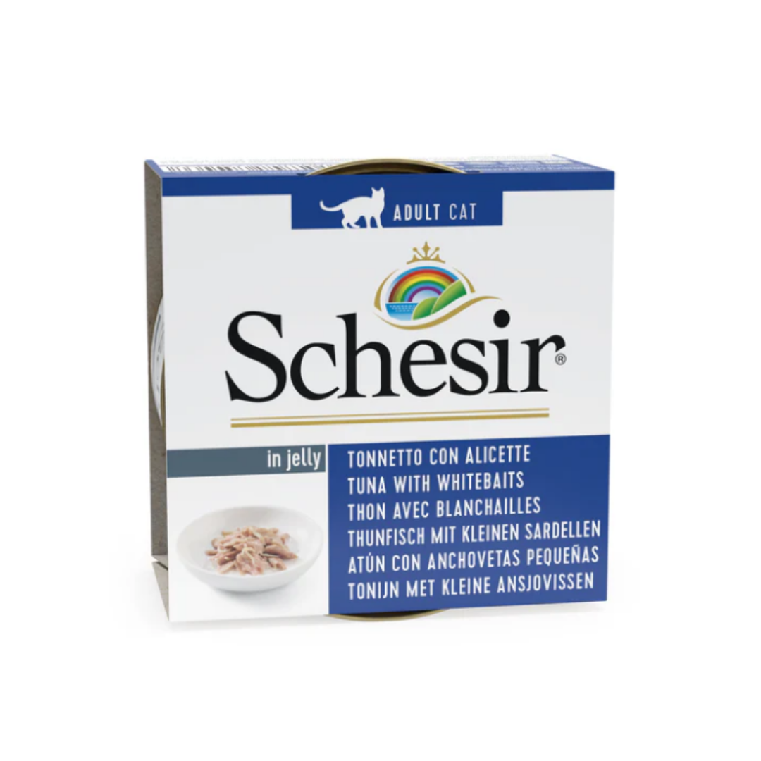 Schesir Cat Tuna & Whitebait in Jelly 85g Tin