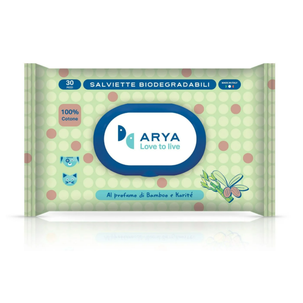 Arya Wet Wipes Cotton Bamboo & Shea 30 Wipes