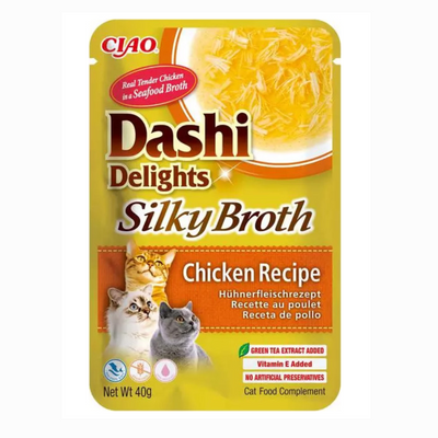 عبوة مزدوجة من التونة والدجاج مع الإسكالوب في مرق الإسكالوب من إينابا 2×40 جرام