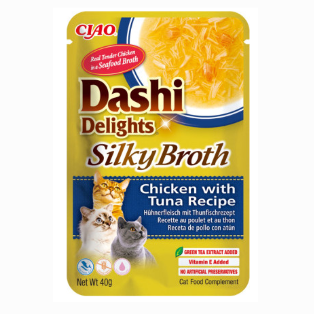 Inaba Dashi Delights Chicken & Tuna in Broth 40g