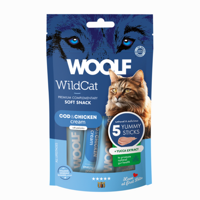 Woolf Cat Creamy Treat Cod & Chicken 5x14g