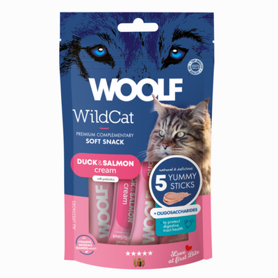 Woolf Cat Creamy Duck & Salmon 5x14g