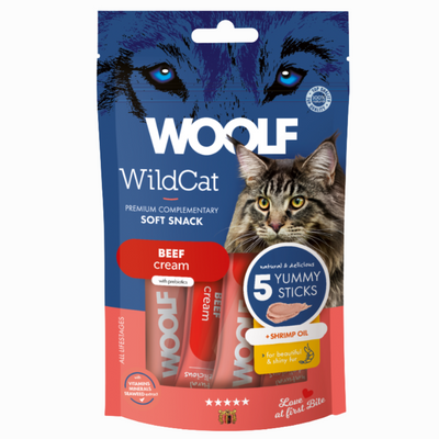 Woolf Cat Creamy Beef & Shrimp Oil 5x14g
