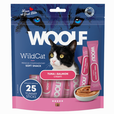 Woolf Cat Creamy Tuna & Salmon 25x14g