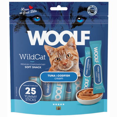 Woolf Cat Creamy Tuna & Codfish 25x14g