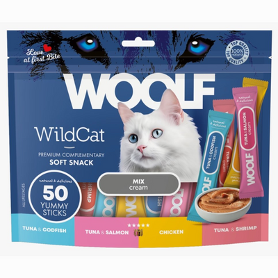 Woolf Cat Creamy Mix Flavour 50x14g