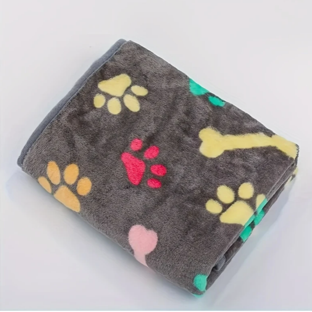 Super Soft Grey Pet Blanket 105 x 75cm