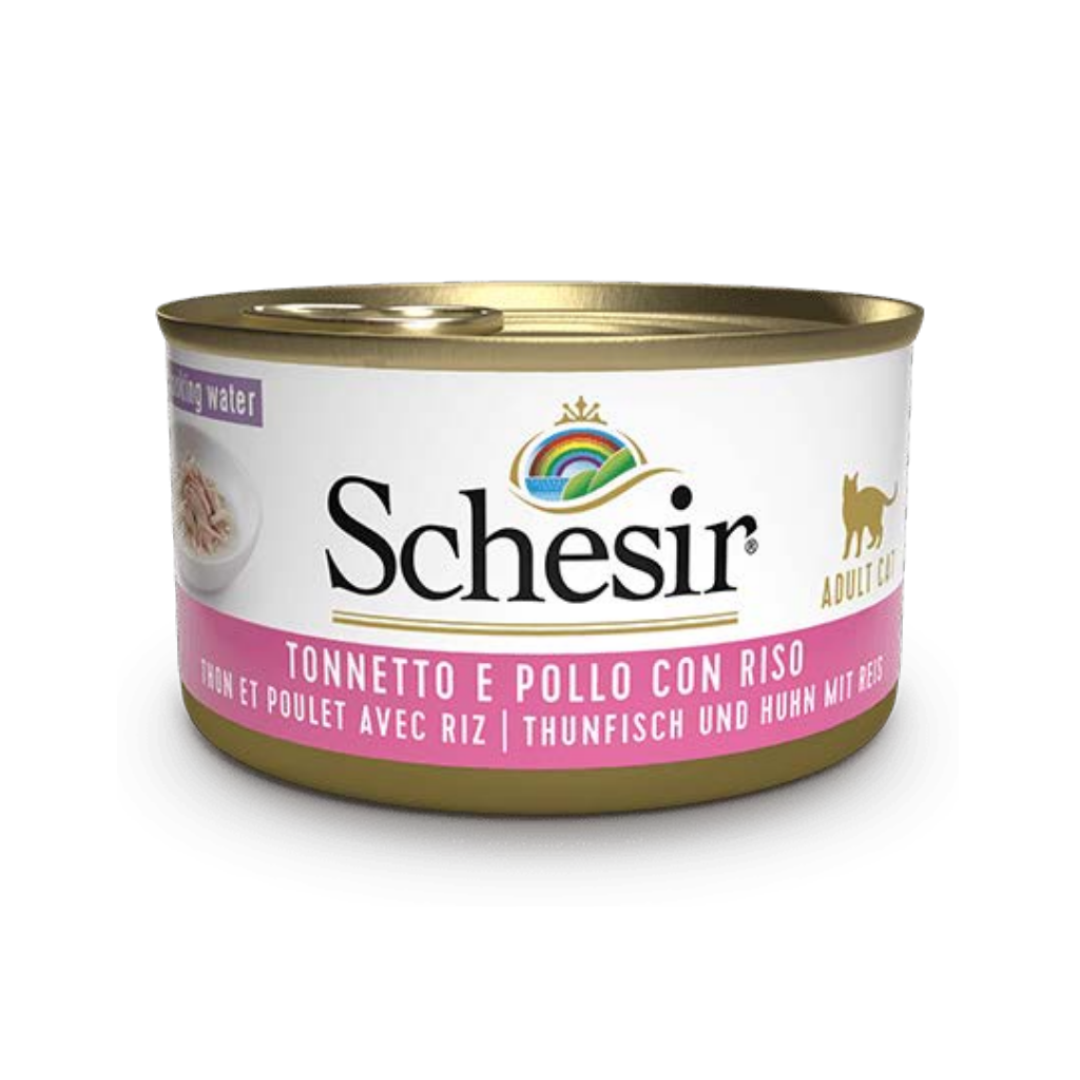 Schesir Cat Tuna Chicken & Rice 85g Tin