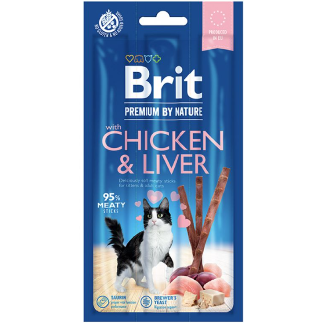 Brit Premium Cat Sticks Chicken & Liver Pack of 3