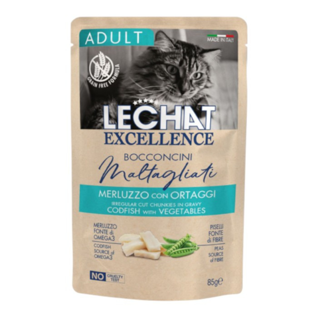LeChat Excellence Cat Codfish & Vegetables 85g
