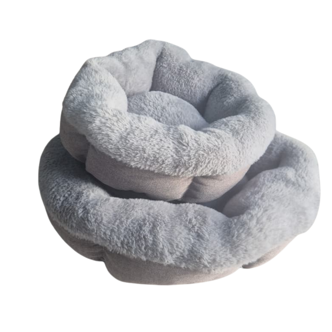 Plush Pet Bed Grey