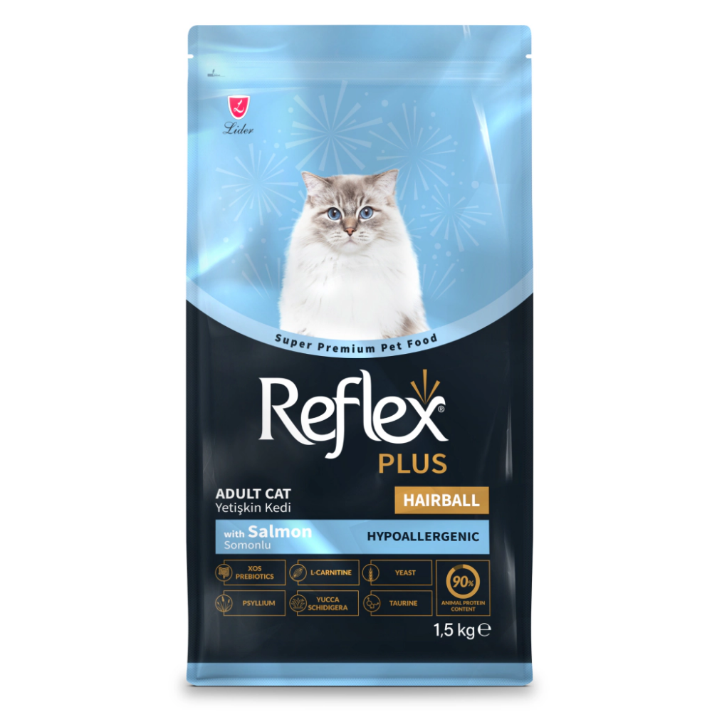 Reflex Plus Cat Hypoallergenic Hairball Salmon 1.5kg