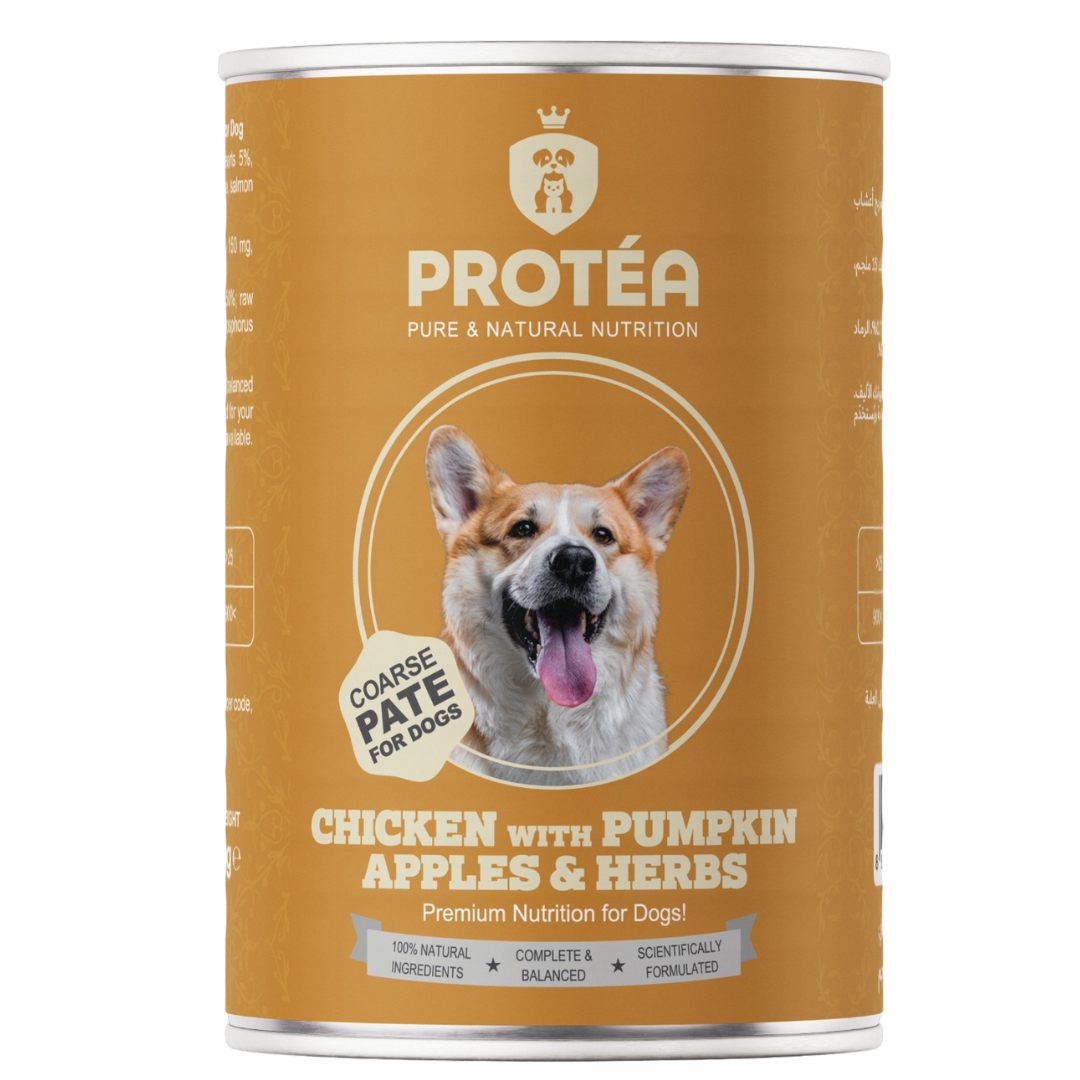 Protea Dog Chicken with Pumpkin, Apples & Herbs Pate 400g