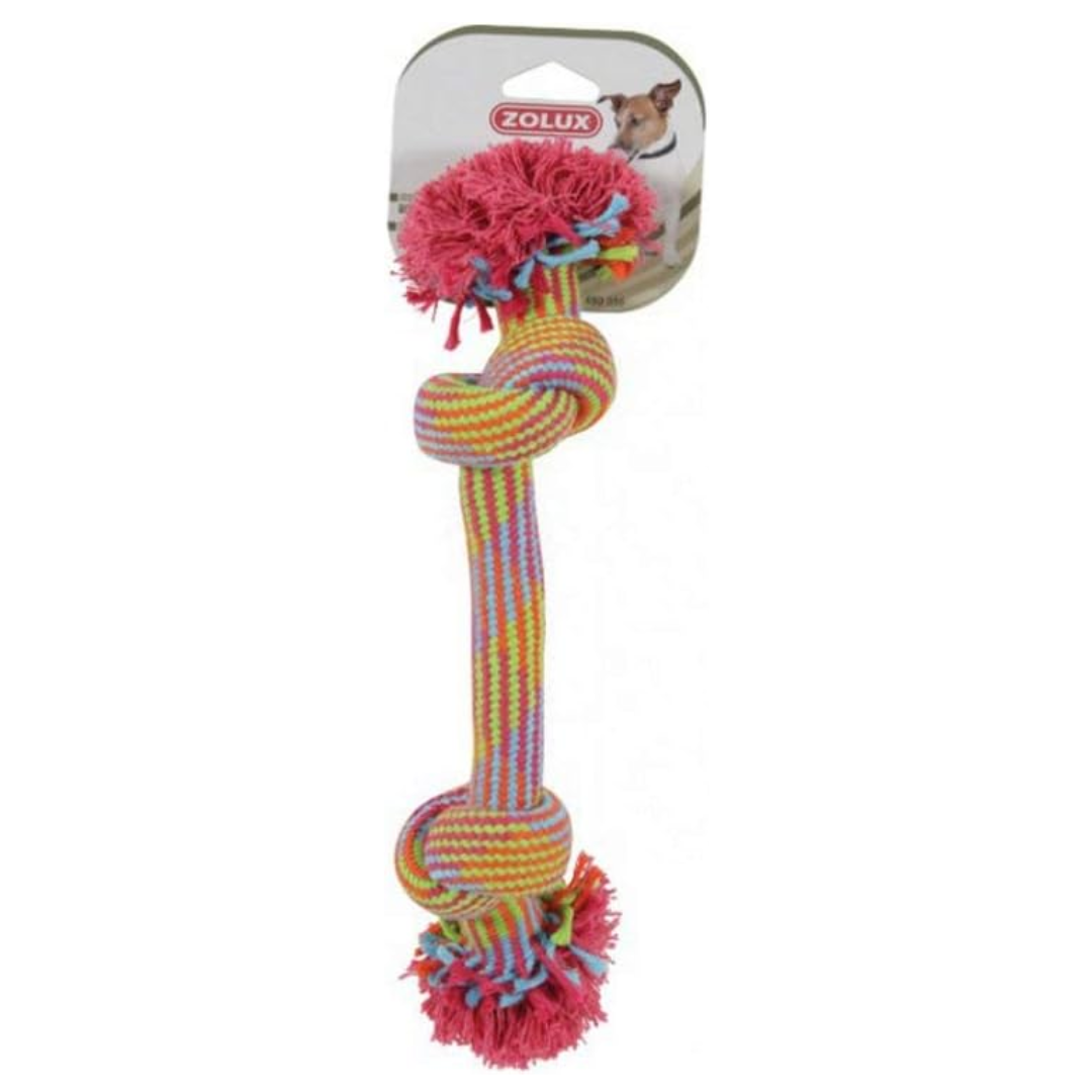 Zolux Coloured 2 Knot Rope Toy 30cm