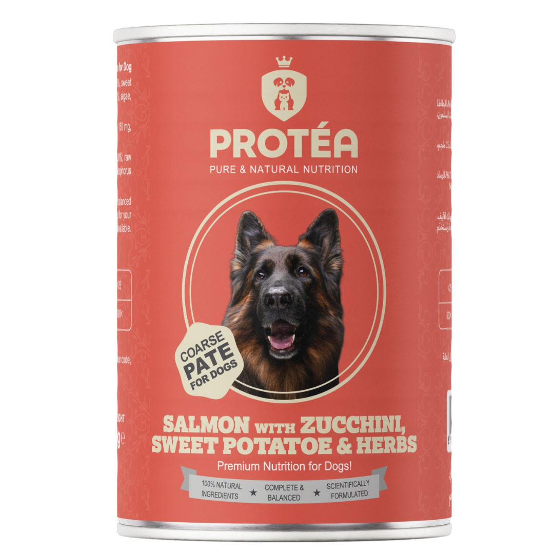 Protea Dog Salmon with Zucchini, Sweet Potatoes & Herbs Pate 400g