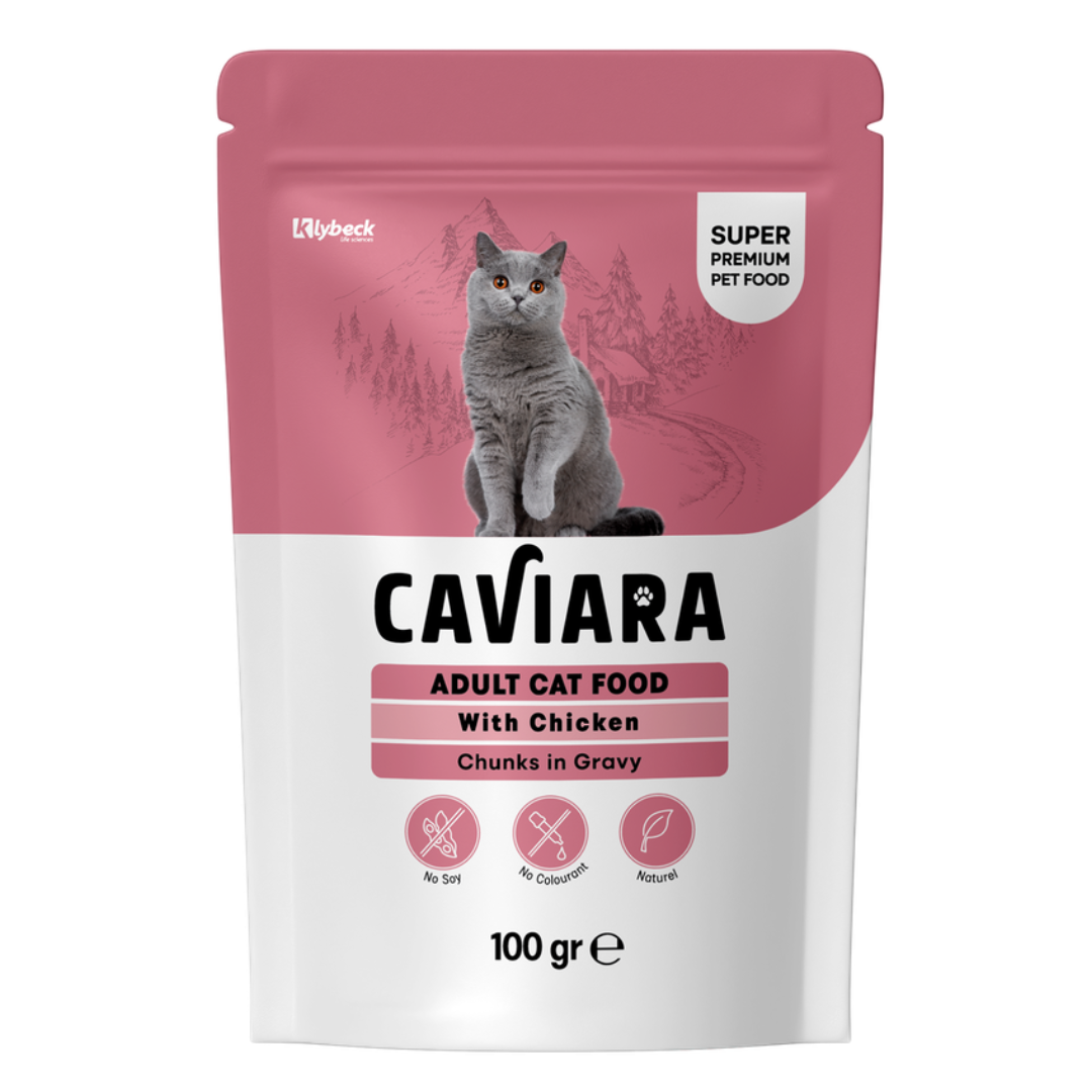 Caviara Cat Chicken Chunks in Gravy 100g