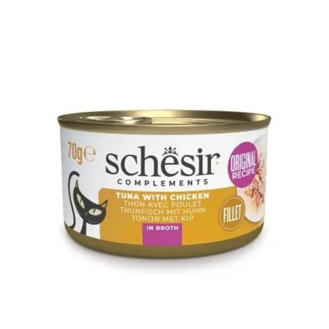 Schesir Cat Compliment Tuna & Chicken in Broth 70g
