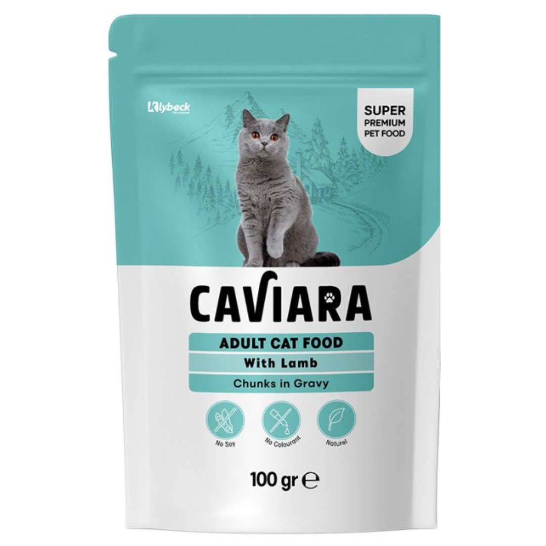 Caviara Cat Lamb Chunks in Gravy 100g