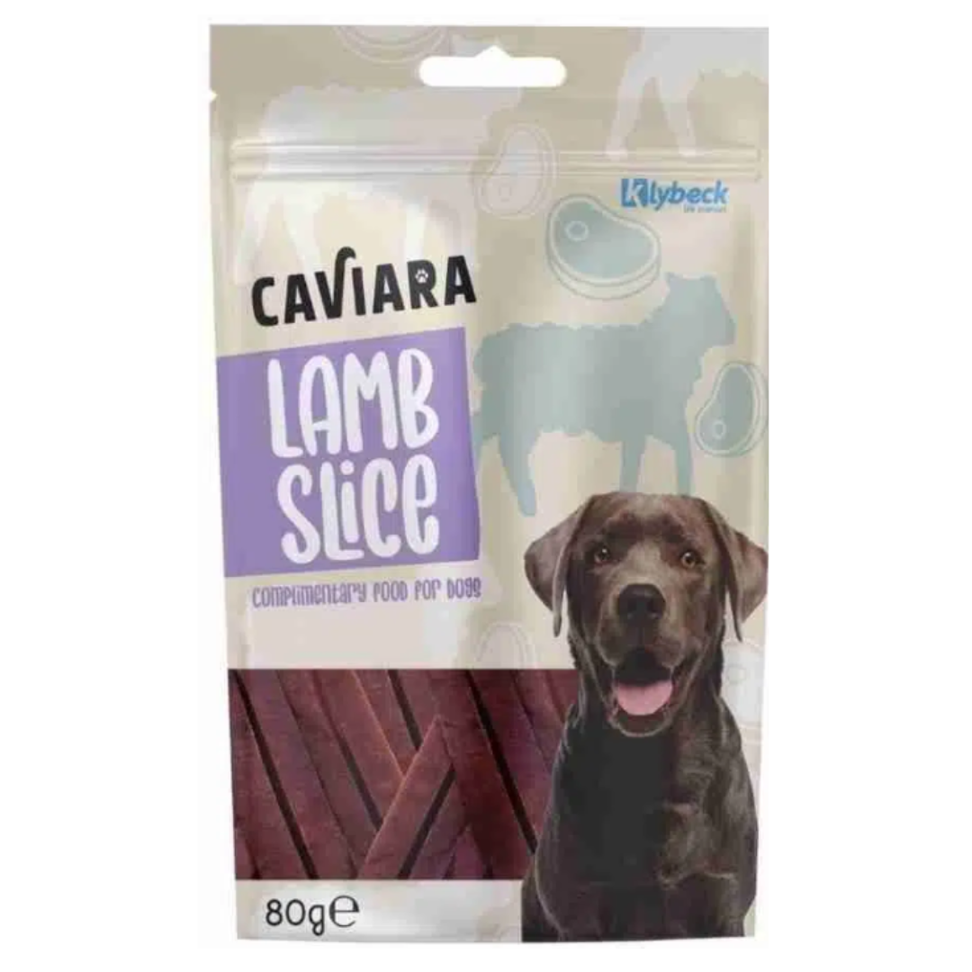 Caviara Dog Lamb Slices 80g
