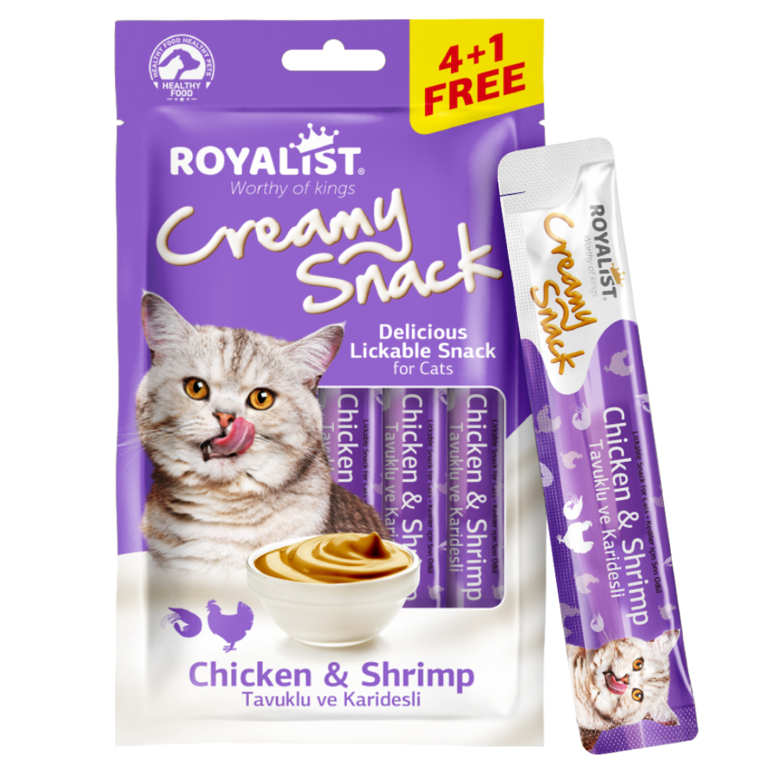 Royalist Cat Creamy Treat Chicken & Shrimp 5x15g